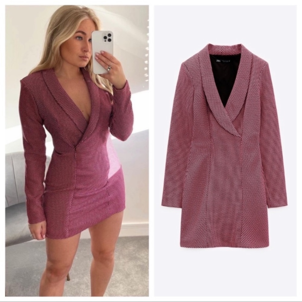 Zara pink and black blazer dress - Picture 12 of 16